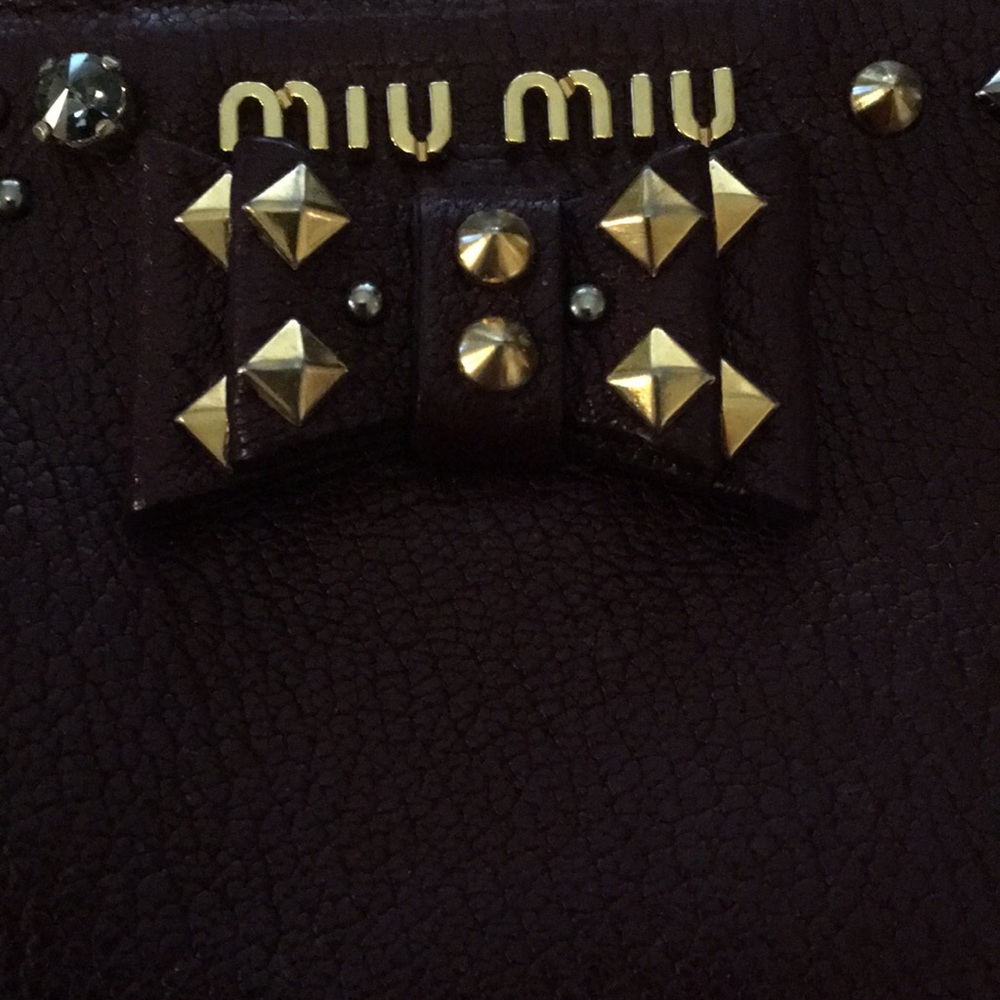 SOLD❤️Soft Leather Miu Miu - Picture 6 of 7